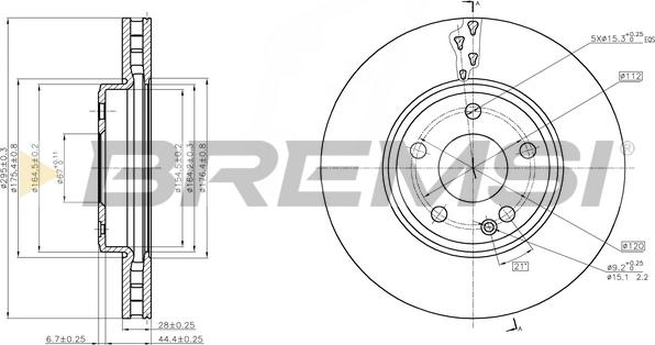 Bremsi CD8460V - Discofreno autozon.pro