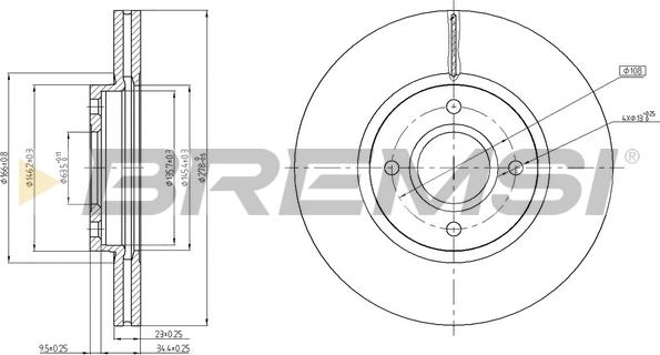 Bremsi CD8461V - Discofreno autozon.pro