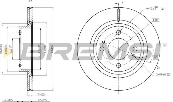 Bremsi CD8467V - Discofreno autozon.pro