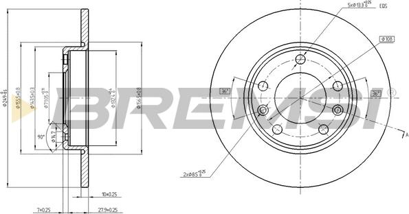 Bremsi CD8406S - Discofreno autozon.pro