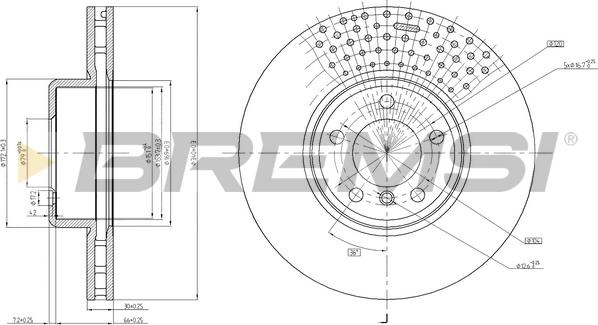 Bremsi CD8403V - Discofreno autozon.pro