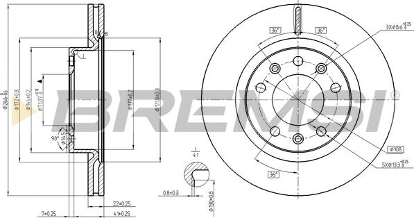 Bremsi CD8413V - Discofreno autozon.pro