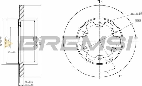 Bremsi CD8485S - Discofreno autozon.pro