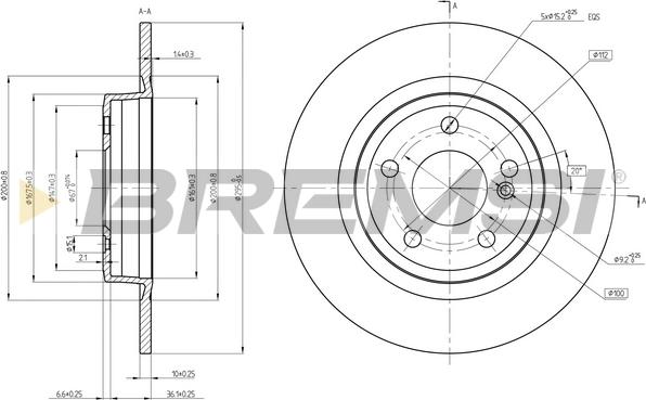 Bremsi CD8486S - Discofreno autozon.pro