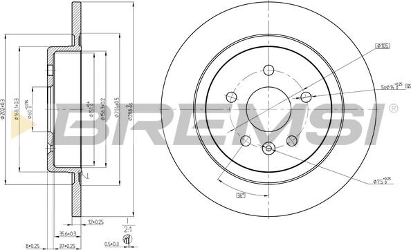 Bremsi CD8425S - Discofreno autozon.pro