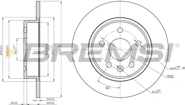 Bremsi CD8426S - Discofreno autozon.pro