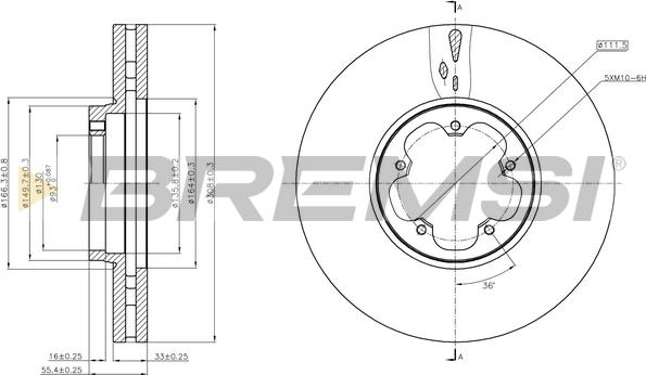 Bremsi CD8470V - Discofreno autozon.pro