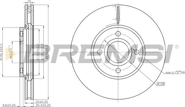 Bremsi CD8478V - Discofreno autozon.pro