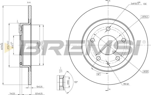 Bremsi CD8477S - Discofreno autozon.pro