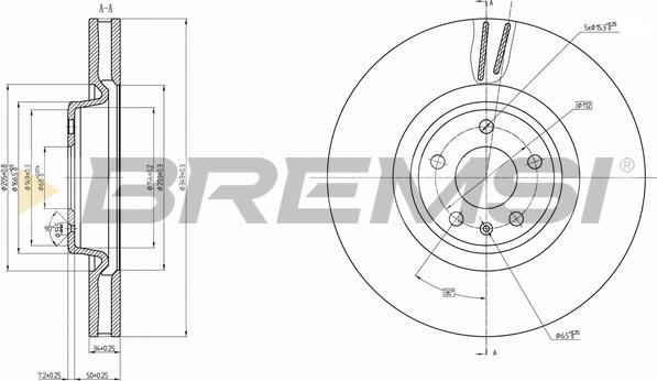 Bremsi CD8598V - Discofreno autozon.pro