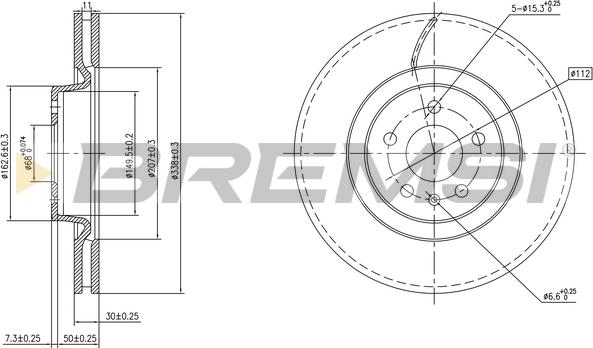 Bremsi CD8597V - Discofreno autozon.pro