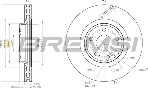 Bremsi CD8545V - Discofreno autozon.pro