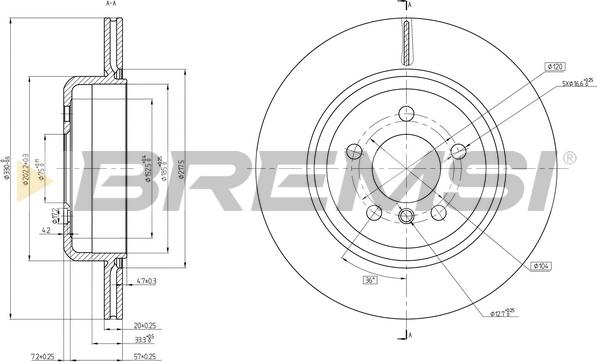 Bremsi CD8504V - Discofreno autozon.pro