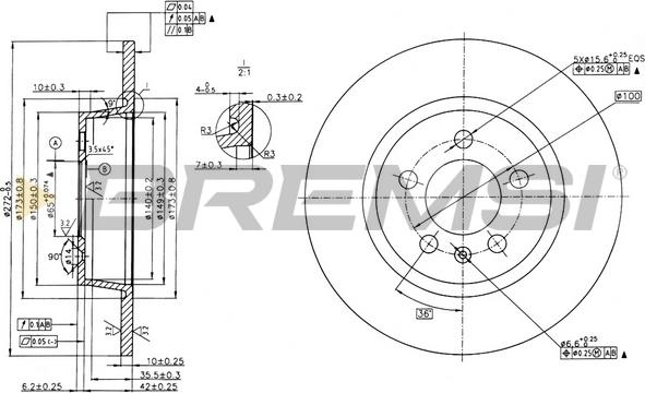 Bremsi CD8691S - Discofreno autozon.pro