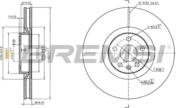 Bremsi CD8645V - Discofreno autozon.pro