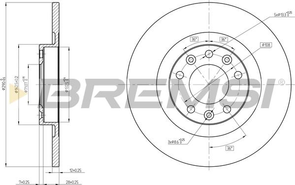 Bremsi CD8654S - Discofreno autozon.pro