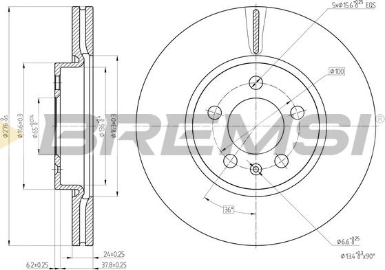 Bremsi CD8664V - Discofreno autozon.pro