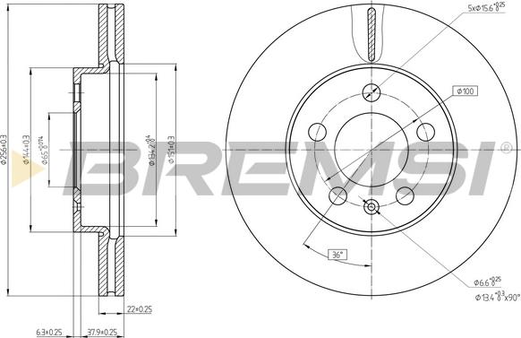 Bremsi CD8663V - Discofreno autozon.pro