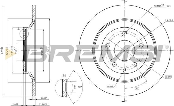 Bremsi CD8609S - Discofreno autozon.pro