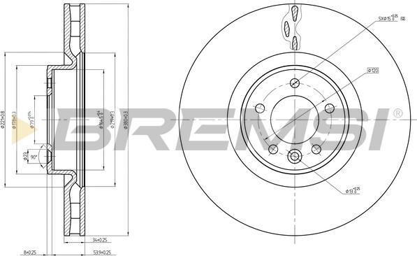 Bremsi CD8601V - Discofreno autozon.pro