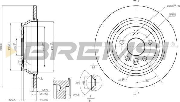 Bremsi CD8607S - Discofreno autozon.pro