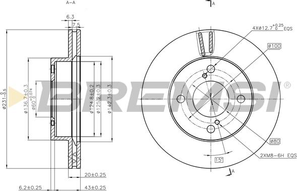 Bremsi CD8689V - Discofreno autozon.pro