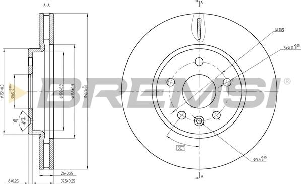 Bremsi CD8685V - Discofreno autozon.pro