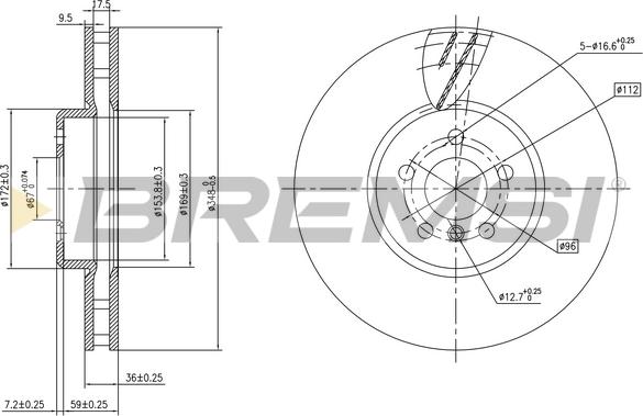 Bremsi CD8625VLS - Discofreno autozon.pro