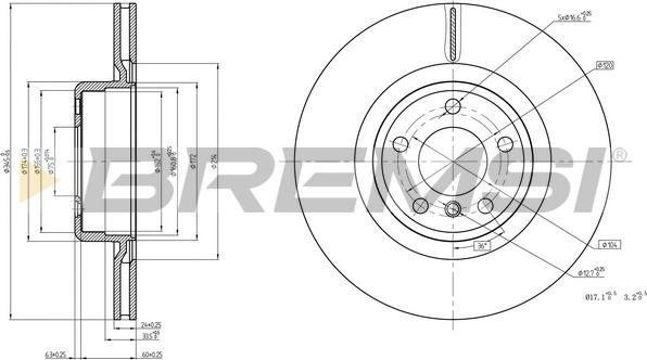 Bremsi CD8623V - Discofreno autozon.pro