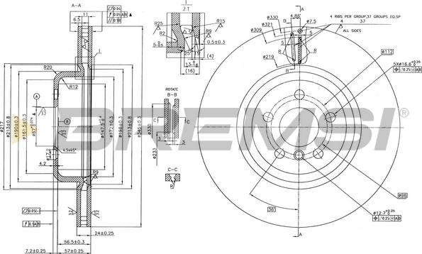 Bremsi CD8627V - Discofreno autozon.pro