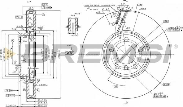 Bremsi CD8043VLS - Discofreno autozon.pro