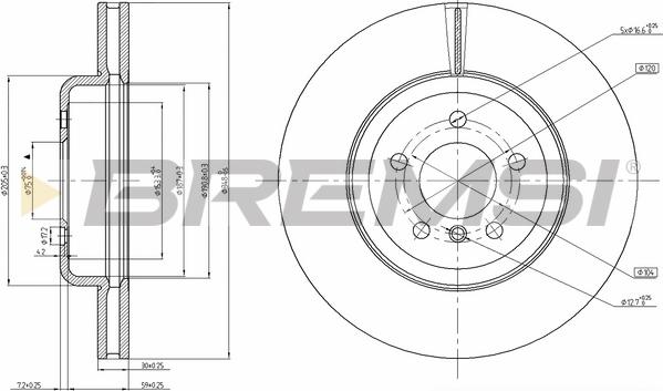 Bremsi CD8047V - Discofreno autozon.pro