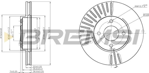 Bremsi CD8068V - Discofreno autozon.pro