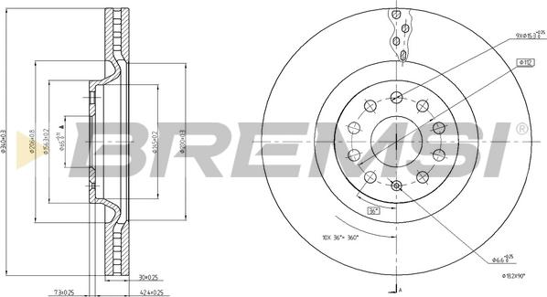 Bremsi CD8000V - Discofreno autozon.pro