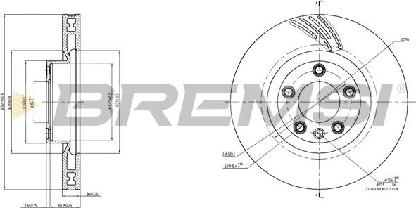 Bremsi CD8019VRD - Discofreno autozon.pro