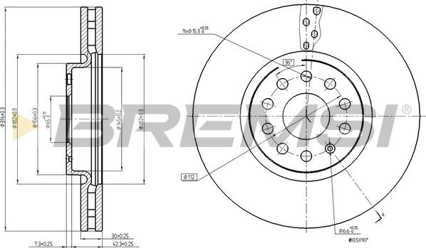 Bremsi CD8016V - Discofreno autozon.pro