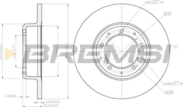 Bremsi CD8083S - Discofreno autozon.pro