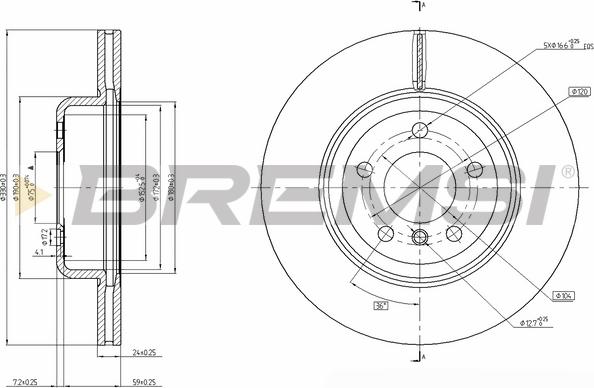 Bremsi CD8039V - Discofreno autozon.pro