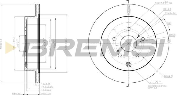 Bremsi CD8072V - Discofreno autozon.pro