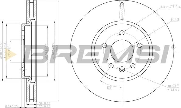 Bremsi CD8191V - Discofreno autozon.pro