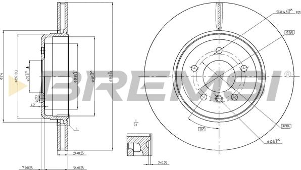 Bremsi CD8154V - Discofreno autozon.pro