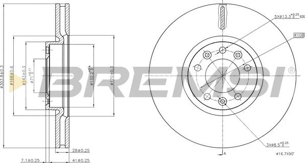 Bremsi CD8156V - Discofreno autozon.pro