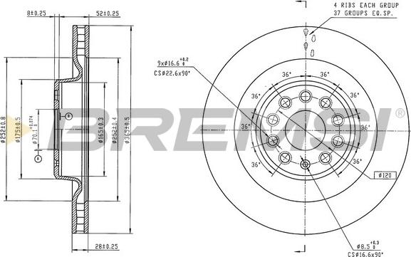 Bremsi CD8165V - Discofreno autozon.pro