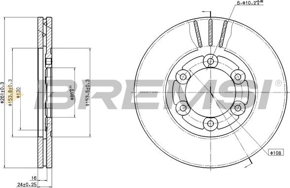 Bremsi CD8161V - Discofreno autozon.pro