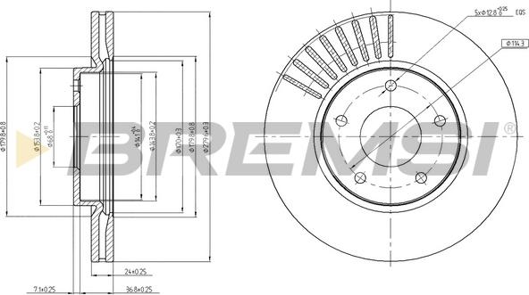 Bremsi CD8100V - Discofreno autozon.pro