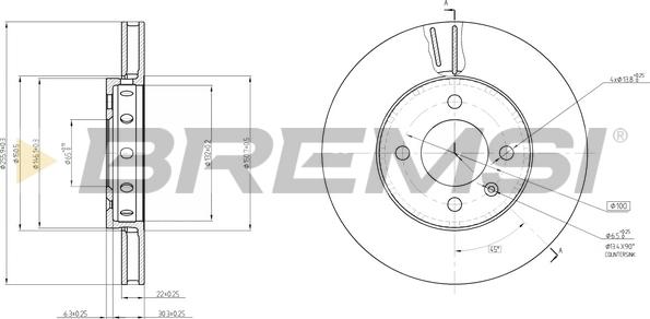 Bremsi CD8184V - Discofreno autozon.pro