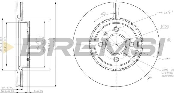 Bremsi CD8186V - Discofreno autozon.pro