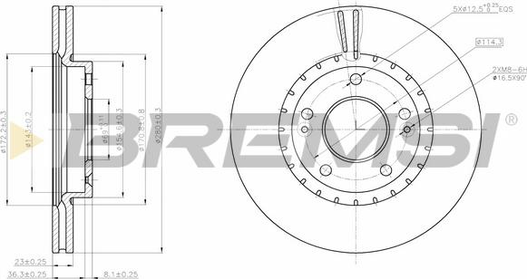 Bremsi CD8187V - Discofreno autozon.pro