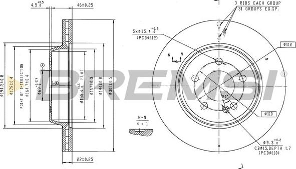 Bremsi CD8832V - Discofreno autozon.pro