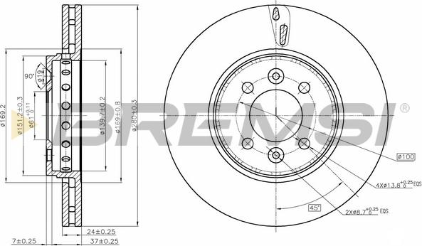 Bremsi CD8350V - Discofreno autozon.pro